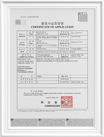 ビッグデータ基盤フィッシング犯罪加害者識別システム 特許